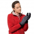 Jack Wolfskin Fleece Gloves Chilly Walk Glove - touchscreen friendly, warm - ebony grey Women